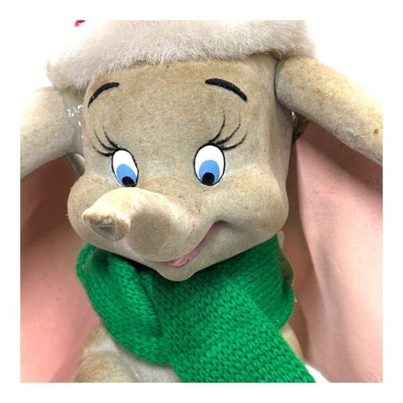 Vtg Telco Motion-Ettes Dumbo Animated Christmas Figurine Scarf & Santa Hat READ - Picture 10 of 12